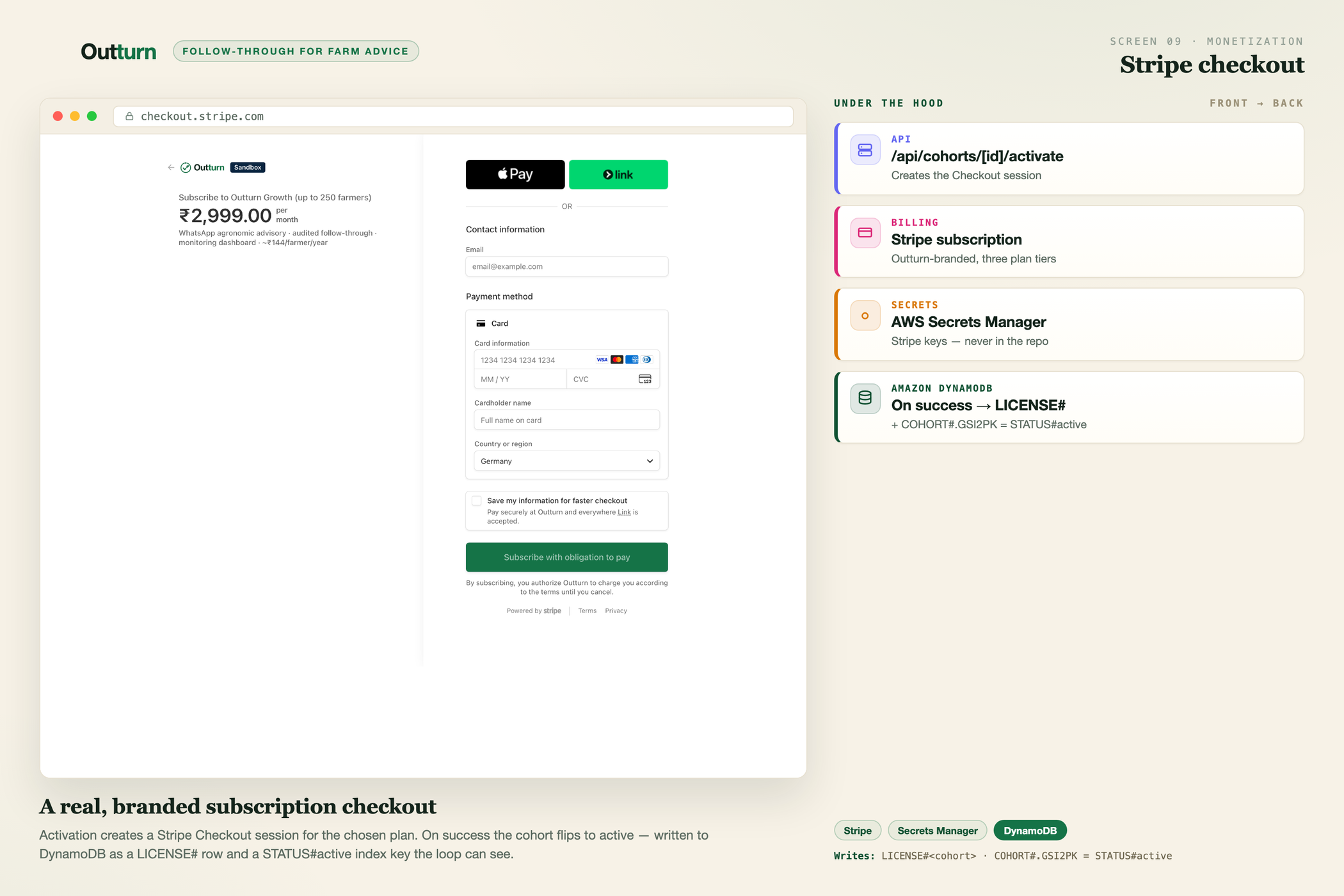 Stripe checkout